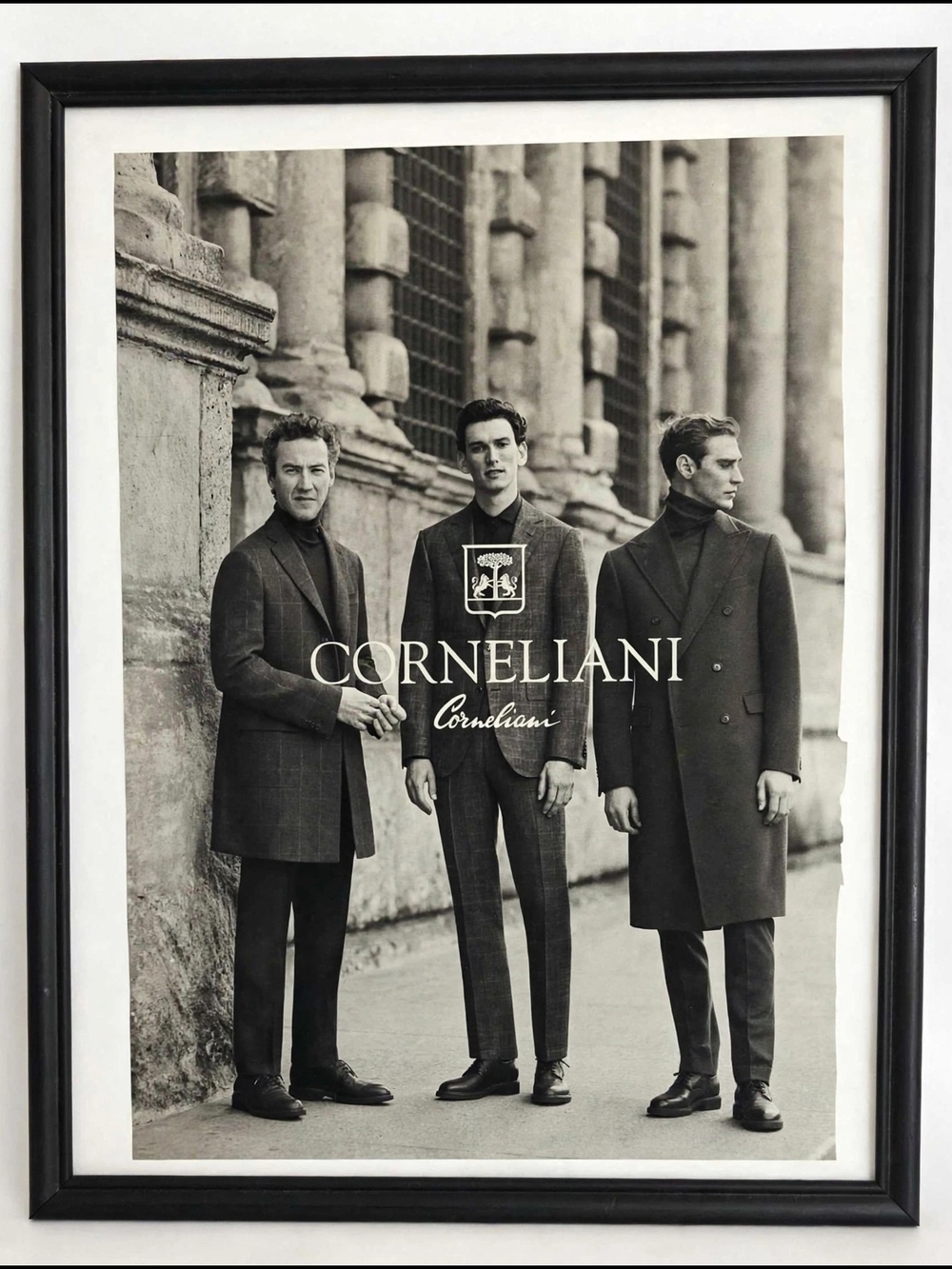 Corneliani Black & White Framed Fashion Portrait